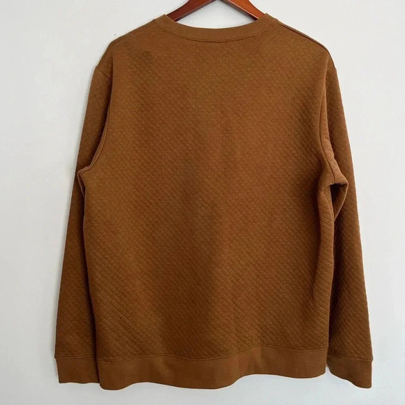 H&M brown  men quilted sweater size large - Picture 3 of 7